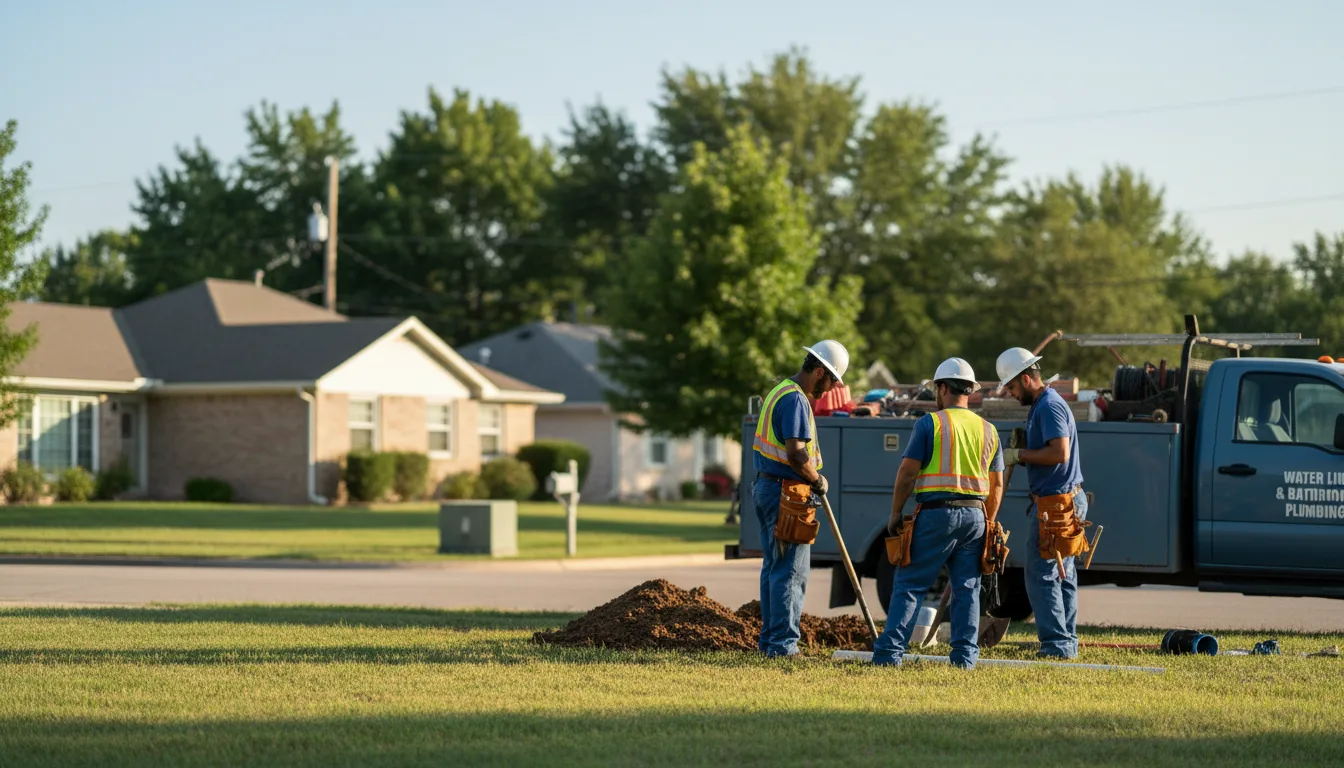 Residential water line and bathroom plumbing service in Somers, CT